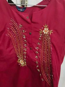 2 combo Embroidered Lime Green Kurta