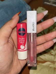Nivea Fruity Shine Cherry & Zudio Gloss