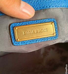 Brand NINA RICCI Vibrant Blue Leather Handbag OG