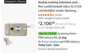 Godrej Door Lock Set with 4  Keys