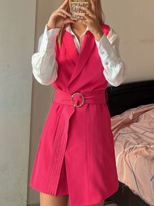 Zara Pink collared jumpsuit with belt