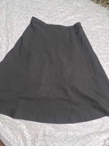 Classic Charcoal Grey A-Line Skirt