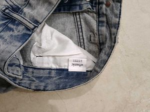 Savana Blue Denim A-Line Skirt