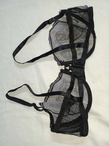 Black Lace Floral Bra