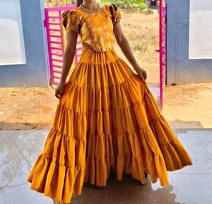 frill skirt with corset top