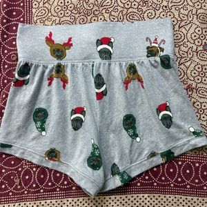 Cute Dog Print Sleep Shorts Cloud Material