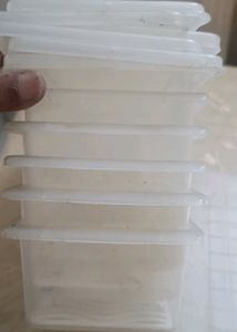Set of Clear Plastic Storage Containers