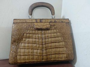 Vintage Alligator Top Handle Bag