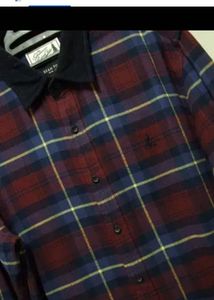 Bean Pole Colorblocked Plaid Fannel Shirt