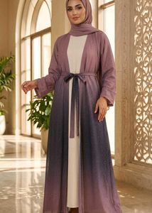 glitter Shurg abaya with belt 🤩