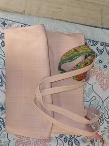Elegant Tote Bag with Scarf Accent