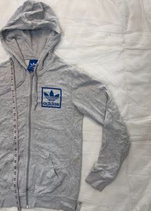 Adidas Grey Zip-Up Hoodie