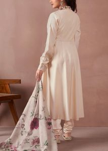 angrakha kurta embroidered set