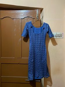 Elegant Blue Lace kurti