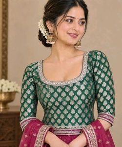 💚 Brocade Padded Blouse