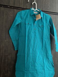 Stylish Teal Cotton Kurta for Boys – Smart Ethnic