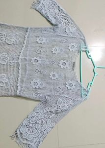 Sheer Lace Crochet Top