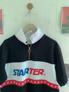 Starter Graphic Print Quarter Zip Top (PT513)