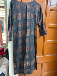 Elegant Black Printed Kurta