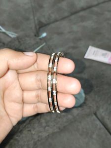 Elegant Bangle Bracelet with Stones