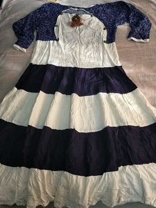 Beautiful Blue & White Striped Kurta