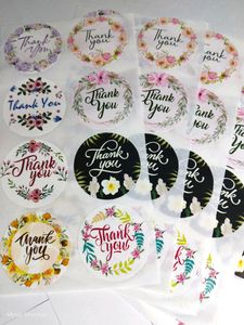 💐50 Pcs Floral Design Thank You Sticker