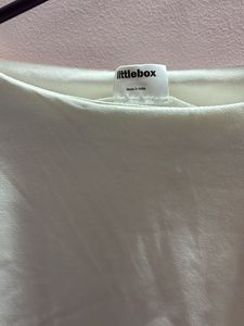 Chic White Ruched Dress