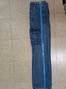 Blue Denim Cargo Jeans