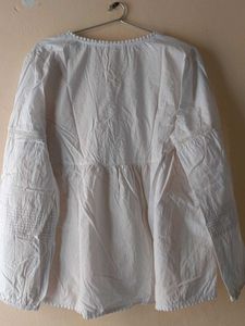 White Embroidered kurti