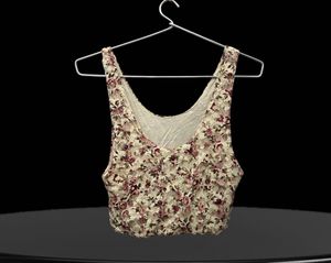Floral Lace Crop Top With Skirt ( Negotiable)