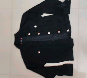 Black denim jacket
