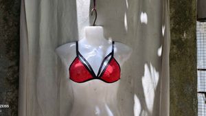 819. Red Strappy Bralette