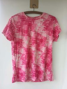 Pink Graphic T-Shirt abstract print