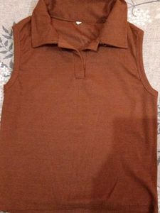 Sleeveless Collared Crop Top