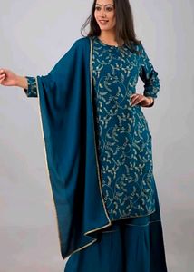 Elegant Teal Kurta Set with Dupatta