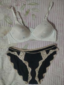 Stylish white Bra and panty set