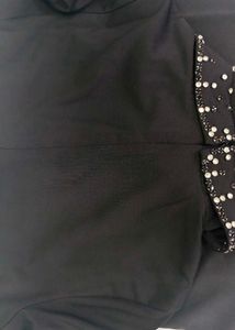 Black Dress with Jeweled Collar