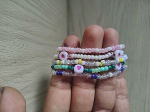 5 Boho Beaded Bracelet Set