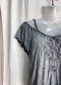 gothic grey top