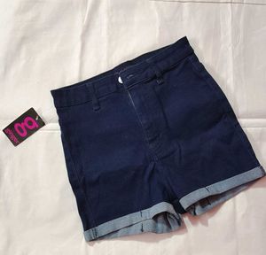 Dark Blue Denim Shorts