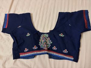Elegant Navy Blue Saree with blouse