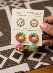 V.M Fine Jewellery Handcrafted Jhumkas