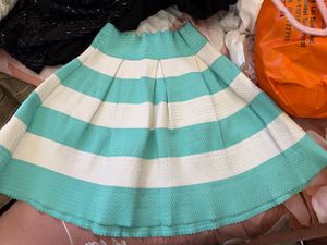 Striped A-Line Mini Skirt