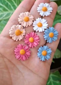 Minimal Sunflower & Daisy Stud Earrings