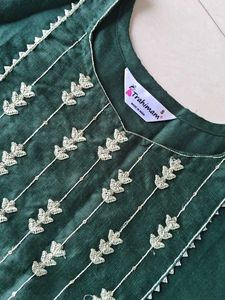 Elegant Green Embroidered Kurta