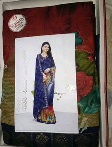 Fancy Printed Saree with Blouse
