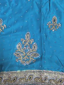 Embroidered Turquoise Fabric (NEW)