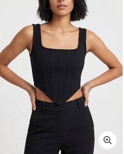 Stylish Black Corset Top