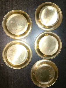 Set of 5 small  Brass Plates