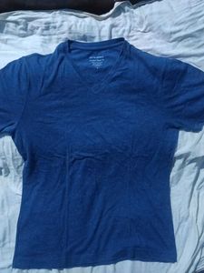 Men's Blue V-Neck T-Shirt